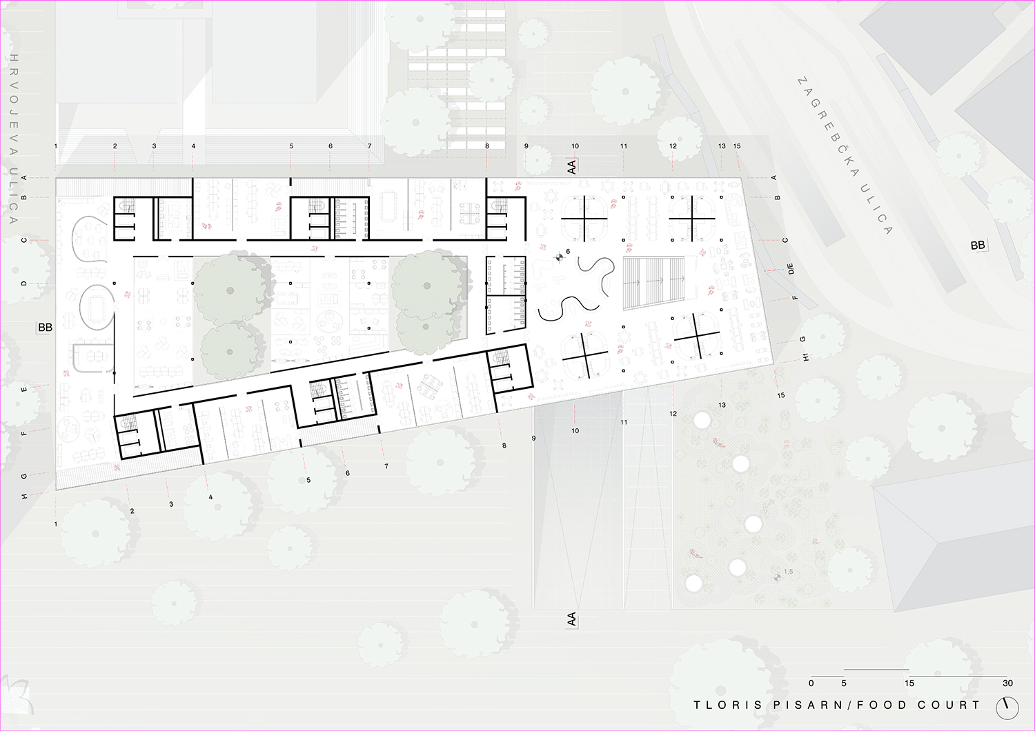 Tloris pisarn/food court