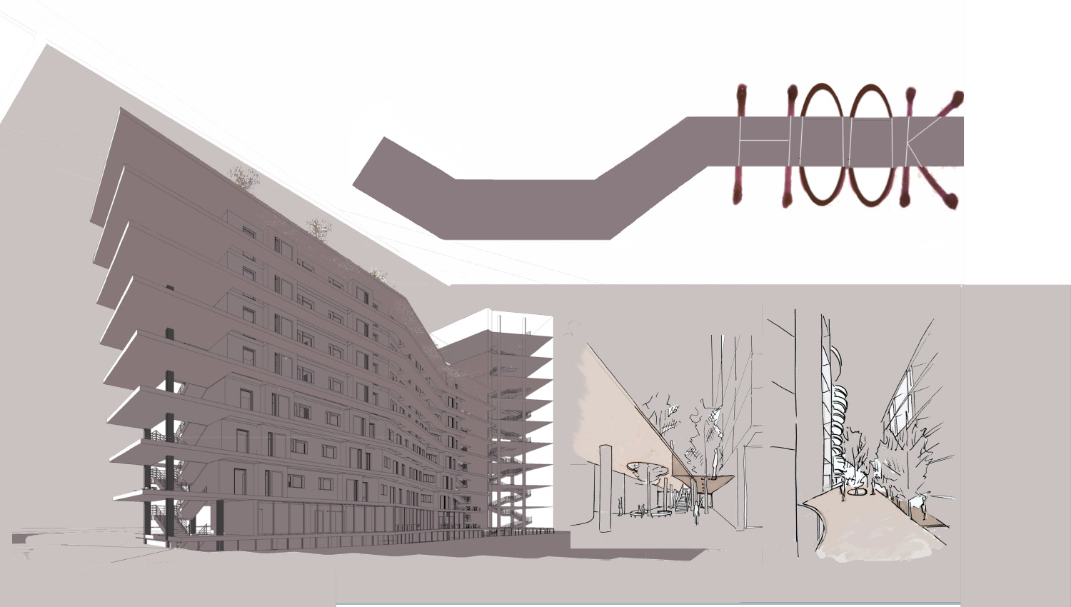 Projekt The Hook DZ 01 Residential Building Aleksandra Śledzik The Hook